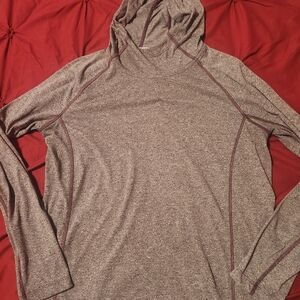 UA Women's Heathered Maroon Hooded Pullover